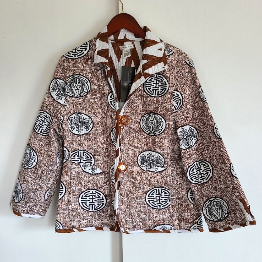 Sold - Sz L NWT Reversible Quilted Jacket by Patty Kim